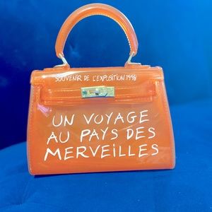 Small Orange Handbag w Strap